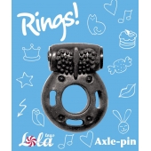 Черное эрекционное кольцо с вибрацией Rings Axle-pin - Lola Games - в Тамбове купить с доставкой
