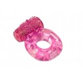 Розовое эрекционное кольцо с вибрацией Rings Axle-pin - Lola Games - в Тамбове купить с доставкой