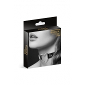 Чёрный чокер с кольцом в форме сердца - Bijoux Pour Toi - купить с доставкой в Тамбове