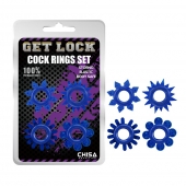Набор из 4 синих колец Get Lock - Chisa - в Тамбове купить с доставкой