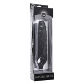 Чёрная увеличивающая насадка на член Mamba Cock Sheath Packaged - 16,5 см. - XR Brands - в Тамбове купить с доставкой