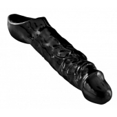 Чёрная увеличивающая насадка на член Mamba Cock Sheath Packaged - 16,5 см. - XR Brands - в Тамбове купить с доставкой