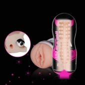 Мастурбатор-вагина Sex In A Can Vibra Vagina Tunnel - Lovetoy - в Тамбове купить с доставкой