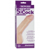 Насадка-реалистик для трусиков Vac-U-Lock 5  Realistic - 12,7 см. - Doc Johnson - купить с доставкой в Тамбове