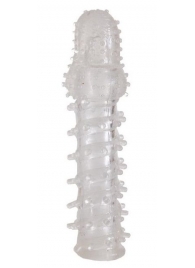 Прозрачная, закрытая насадка с шипами и точками - 13,5 см. - Toyfa Basic - в Тамбове купить с доставкой Прозрачная, закрытая насадка с шипами и точками - 13,5 см. - Toyfa Basic - в Тамбове купить с доставкой