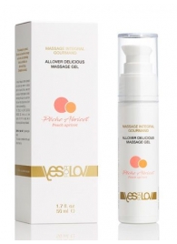 Универсальный массажный гель-смазка Allover Delicious Massage Gel с ароматом персика и аброкоса - 50 мл. - YESforLOV - купить с доставкой в Тамбове