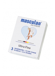 Ультратонкие презервативы Masculan Ultra Fine с обильной смазкой - 3 шт. - Masculan - купить с доставкой в Тамбове