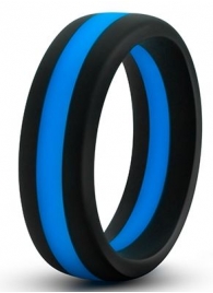 Черно-синее эрекционное кольцо Silicone Go Pro Cock Ring - Blush Novelties - в Тамбове купить с доставкой