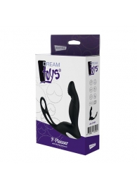 Черный вибромассажер простаты P-PLEASER W ERECTION ENHANCE - Dream Toys - в Тамбове купить с доставкой