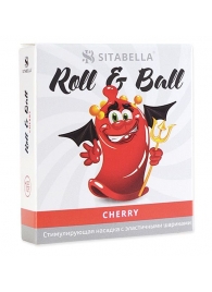 Стимулирующий презерватив-насадка Roll   Ball Cherry - Sitabella - купить с доставкой в Тамбове