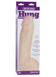 Огромная насадка-реалистик Vac-U-Lock Realistic Hung - 31,7 см. - Doc Johnson - купить с доставкой в Тамбове