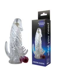 Закрытая прозрачная вибронасадка на пенис Crystal Sleeve Vibe - Erowoman-Eroman - в Тамбове купить с доставкой