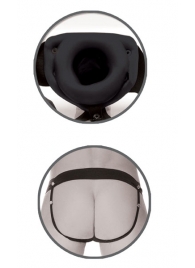 Черный полый страпон унисекс Hollow Strap-On - 14,5 см. - Pipedream - купить с доставкой в Тамбове