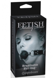 Черный кляп с дырочками Breathable Ball Gag - Pipedream - купить с доставкой в Тамбове