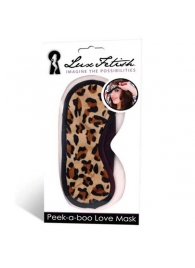 Леопардовая маска на глаза Peek-a-Boo - Lux Fetish - купить с доставкой в Тамбове
