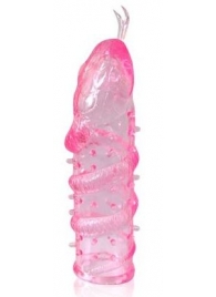 Закрытая рельефная насадка Crystal sleeve snakes в виде змеи с усиками - 14 см. - Erowoman-Eroman - в Тамбове купить с доставкой