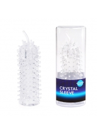 Закрытая рельефная насадка Crystal sleeve с усиками - 12 см. - Erowoman-Eroman - в Тамбове купить с доставкой