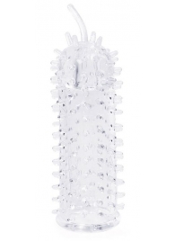 Закрытая рельефная насадка Crystal sleeve с усиками - 12 см. - Erowoman-Eroman - в Тамбове купить с доставкой