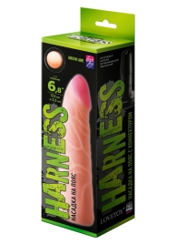 Фаллическая насадка на трусики харнесс - 17,5 см. - LOVETOY (А-Полимер) - купить с доставкой в Тамбове