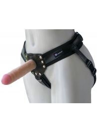 Черный пояс-трусики с двумя насадками  Экзотик-Linda  - 15,5 и 10,5 см. - LOVETOY (А-Полимер) - купить с доставкой в Тамбове