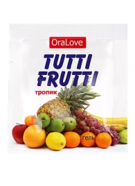 Пробник гель-смазки Tutti-frutti со вкусом тропических фруктов - 4 гр. - Биоритм - купить с доставкой в Тамбове