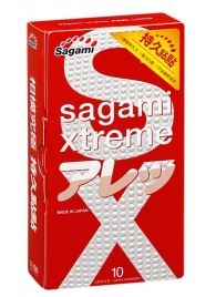 Утолщенные презервативы Sagami Xtreme Feel Long с точками - 10 шт. - Sagami - купить с доставкой в Тамбове