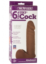 Насадка-мулат для трусиков Vac-U-Lock 6  ULTRASKYN Cock - 17,3 см. - Doc Johnson - купить с доставкой в Тамбове