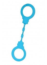 Голубые силиконовые наручники A-Toys без ключа - A-toys - купить с доставкой в Тамбове