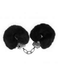 Черные меховые наручники Love с ключиками - Baile - купить с доставкой в Тамбове