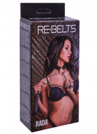 Черный поводок и чокер с кольцом Rada - Rebelts - купить с доставкой в Тамбове