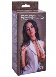 Коричневый поводок и чокер с кольцом Sofi - Rebelts - купить с доставкой в Тамбове