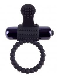 Черное эрекционное виброкольцо Vibrating Silicone Super Ring - Pipedream - в Тамбове купить с доставкой