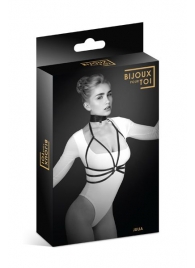 Черная упряжь на грудь Julia - Bijoux Pour Toi - купить с доставкой в Тамбове