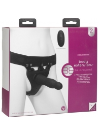 Черный полый вибрострапон Body Extensions BE Aroused - 17,78 см. - Doc Johnson - купить с доставкой в Тамбове