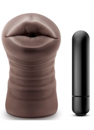 Коричневый мастурбатор-ротик Heather - Blush Novelties - в Тамбове купить с доставкой