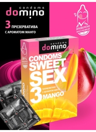 Презервативы для орального секса DOMINO Sweet Sex с ароматом манго - 3 шт. - Domino - купить с доставкой в Тамбове