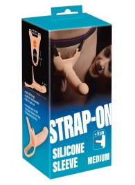 Силиконовый полый страпон на ремнях Silicone Strap-on - 16 см. - Orion - купить с доставкой в Тамбове