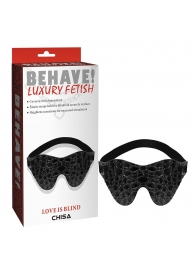 Черная маска на глаза Behave - Chisa - купить с доставкой в Тамбове