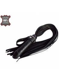 Черная плеть  Ковбой  с ручкой-фаллосом - 55 см. - Sitabella - купить с доставкой в Тамбове