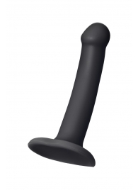Черный фаллос на присоске Silicone Bendable Dildo S - 17 см. - Strap-on-me - купить с доставкой в Тамбове