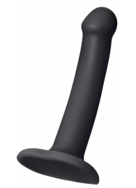 Черный фаллос на присоске Silicone Bendable Dildo S - 17 см. - Strap-on-me - купить с доставкой в Тамбове