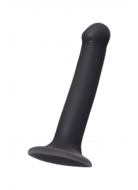 Черный фаллос на присоске Silicone Bendable Dildo M - 18 см. - Strap-on-me - купить с доставкой в Тамбове
