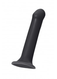 Черный фаллос на присоске Silicone Bendable Dildo L - 19 см. - Strap-on-me - купить с доставкой в Тамбове