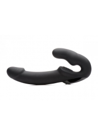 Черный безремневой страпон Urge Silicone Strap On с пультом ДУ - 24 см. - XR Brands - купить с доставкой в Тамбове