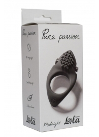 Черное эрекционное виброкольцо Pure Passion Midnight - Lola Games - в Тамбове купить с доставкой