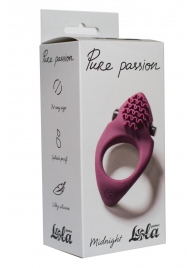 Бордовое эрекционное виброкольцо Pure Passion Midnight - Lola Games - в Тамбове купить с доставкой