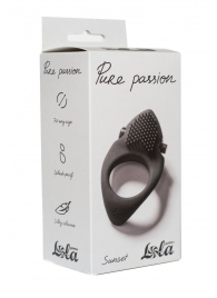 Черное эрекционное виброкольцо Pure Passion Sunset - Lola Games - в Тамбове купить с доставкой