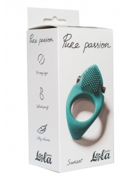 Зеленое эрекционное виброкольцо Pure Passion Sunset - Lola Games - в Тамбове купить с доставкой