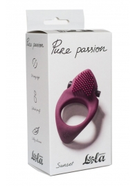 Бордовое эрекционное виброкольцо Pure Passion Sunset - Lola Games - в Тамбове купить с доставкой