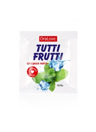 Пробник гель-смазки Tutti-frutti со вкусом мяты - 4 гр. - Биоритм - купить с доставкой в Тамбове